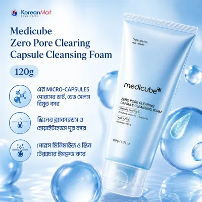 Medicube Zero Pore SA Clear Capsule Cleansing Foam -120g